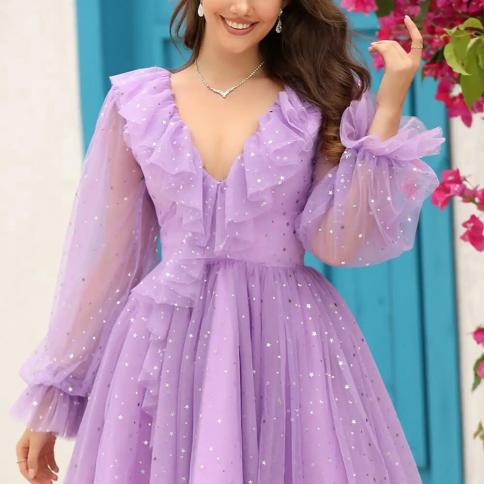 slim fit dress slacks High Low V Neck Puffy Dark Navy Blue Tulle Long Prom Dresses, High Low —  Bridelily main image 1