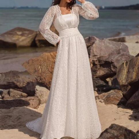 sachin and babi light blue dress Sexy Tulle A-Line V-Neck Lace Long Sleeve Empire Appliques With Train main image 0