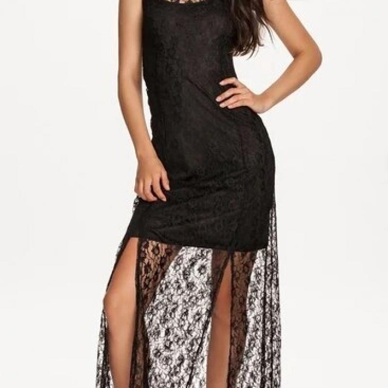 2015 Vestido Longo Summer Ladies Long Formal Dress Free Shipping Ml18145  M/l Off Shoulder Black Lace Party Women Long Dr