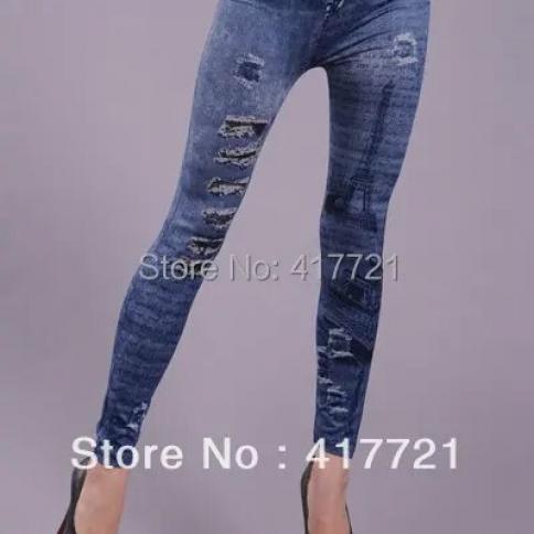 משלוח חינם נשים ג'ינס כחול ml7536 cut out deisgn קיץ jegging leggings כושר נשים אופנה חותלות חותלות