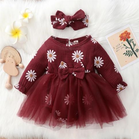 Dresses Baby Girl Long Sleeve Baby Dress Combination Red Dress Newborn Girl  Red Dresses Kid Size 62 0-3M Color 12108153-2