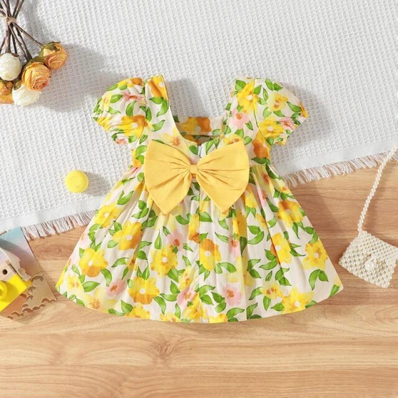 0 3 Year Old Girl) Summer New Baby Girl Dress Children's Clothing Bubble Sleeve Bow Flower Sweet Princess Dress Birthda Color Yellow Kid Size 2-3Y 0 3 Year Old Girl) Summer New Baby Girl Dress Children's Clothing Bubble Sleeve Bow Flower Sweet Princess Dress Birthda Color Yellow Kid Size 2-3Y