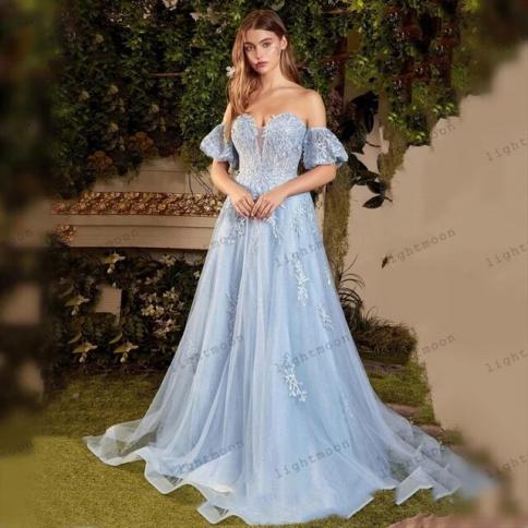 fit and flare dress prom Floral Fit and flare Prom Dress Nox Anabel T1863 White / Blue / 10