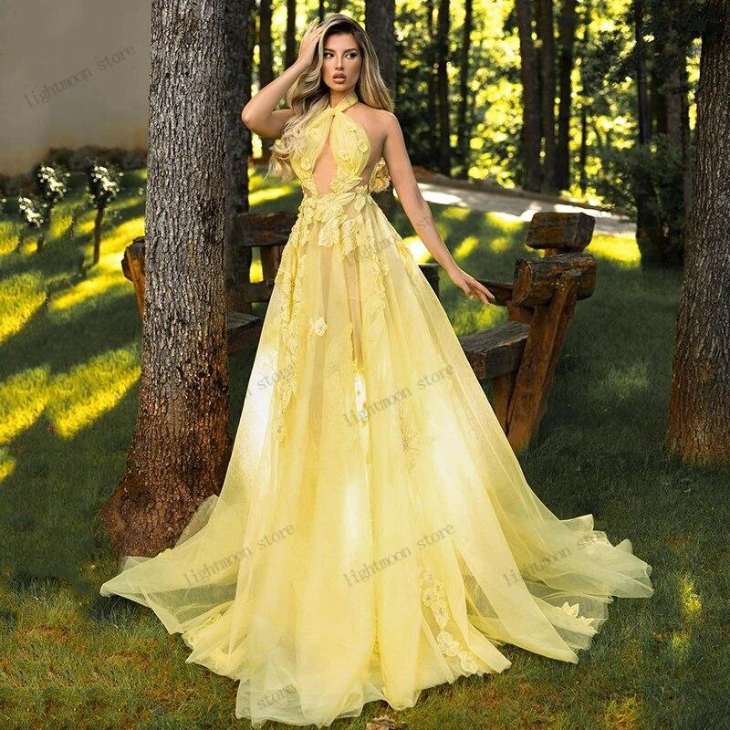 glamorous evening dress Romantic Blue Square Neck A-line Long Prom Dress main image 0