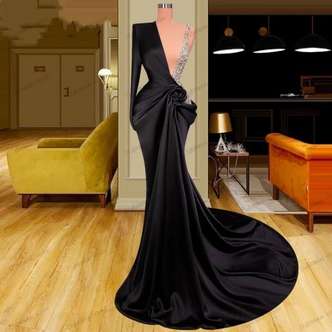sachin and babi light blue dress Modern Prom Dress Formal Evening Dresses For Celebrity Party One Shoulder  Satin Robes Sequin Appliques Elegant Vestidos Color champagne US Size 10