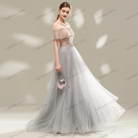 שמלת נשף מדהימה בקו שמלות ערב שמלות נשף טול גלימות קומות למסיבה רשמית vestidos de g