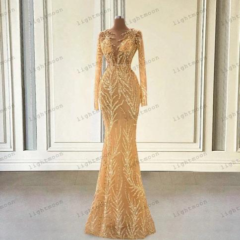 שמלות ערב קלאסיות שמלת נשף פשוטה שרוולים מלאים גלימות באורך הרצפה למסיבה רשמית נדן בתולת ים 2024 vestidos