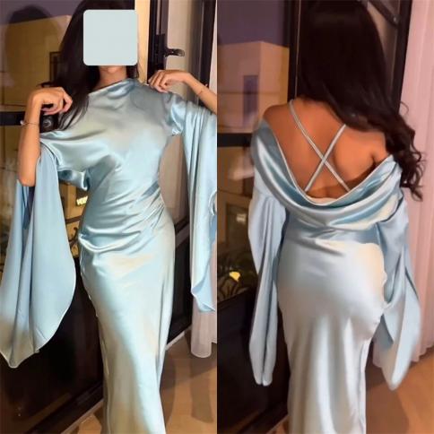 שמלות נשף פשוטות נדן קוקטייל קיפול סוטאש שיפון שמלת ערב לנשים 2024 נשים ערב dre