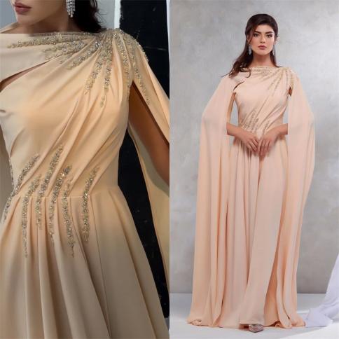 yipeisha שמלת נשף שמלות קוקטייל חרוזים ruch שיפון נשים רשמי 2024 אירוע שמלת ערב ערבית