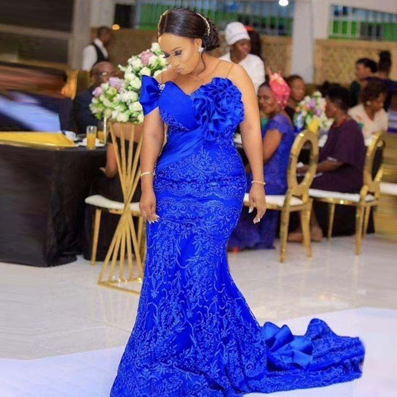 strapless open back dress Royal Blue Prom Dress with Tulle Skirt main image 1