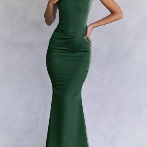רצועת ספגטי מינגמינגשי ירוקה שמלת נשף מקסי בודיקון שמלות ערב ערב למסיבה עם בטנה שמלות נשים 20