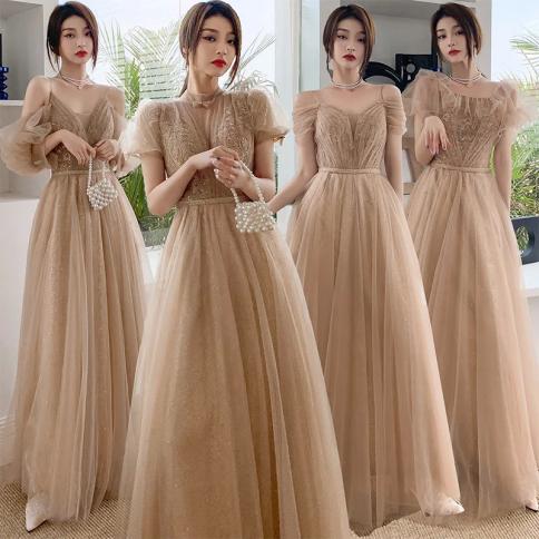 מסיבת חתונה שמלת שושבינה לנשים שמלת אפליקציות מוצקות חצאית ארוכה חצאית אלגנטית נשים משתה נשף שמלות נשף ves