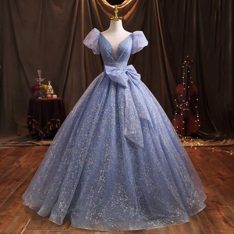 sachin and babi light blue dress Gorgeous Gowns