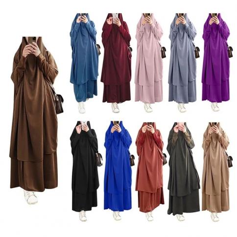 ברדס עיד מוסלמי נשים שמלת חיג'אב בגד תפילה ג'ילבאב עבאיה ארוך חימר רמדאן שמלת עבאיה ערכות בד איסלאמי
