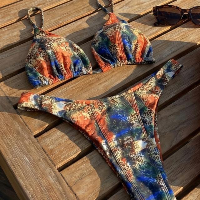 מיקרו בגדי ים נשים ביקיני מחרוזת ביקיני סט ביקיני ברזילאי הדפס biquini ba