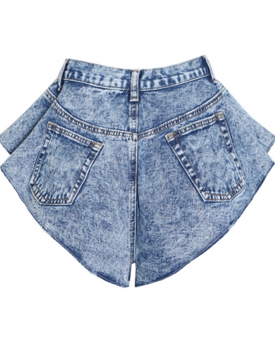 High Waist Denim Shorts Women Spring 