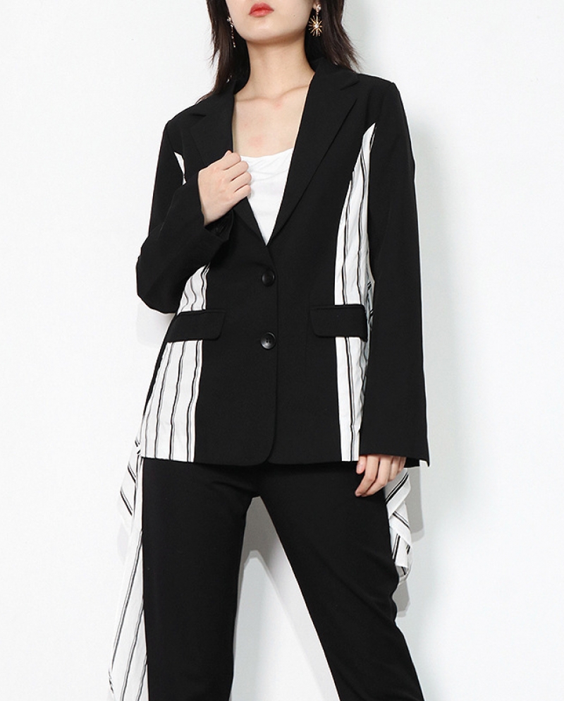 striped tuxedo jacket