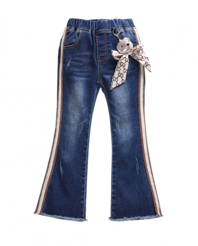Girls Jeans Flared Pants Spring And Autumn New Childrens Denim