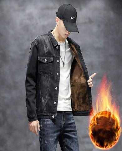 Warm denim hot sale jacket mens