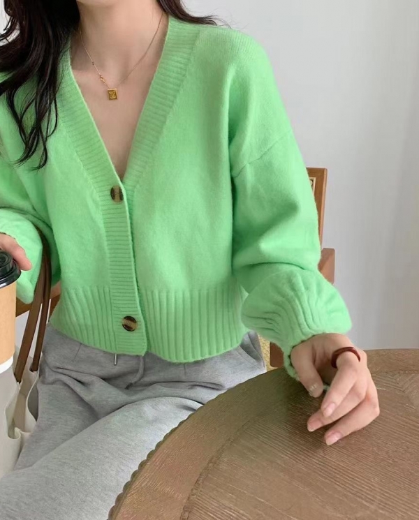 Winter Retro Sweater Cardigan V-neck 