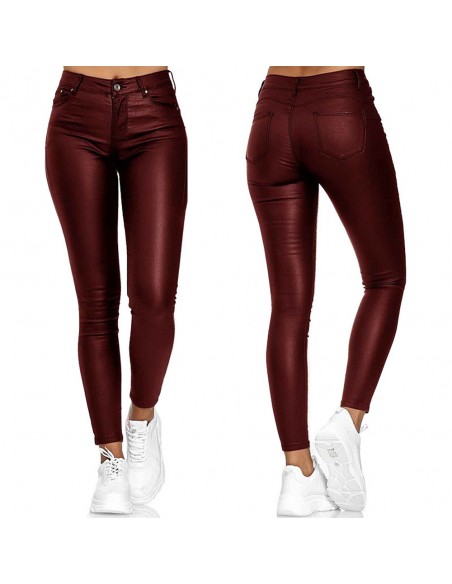 pu trousers womens
