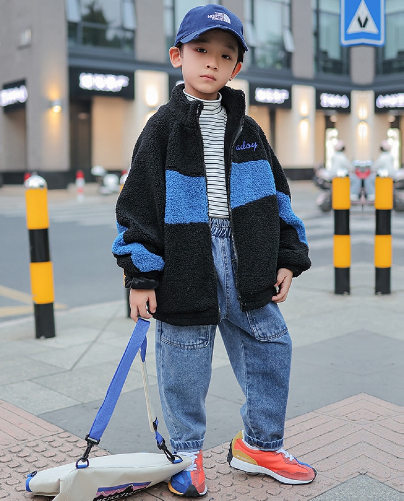 Boys hot sale fluffy jacket