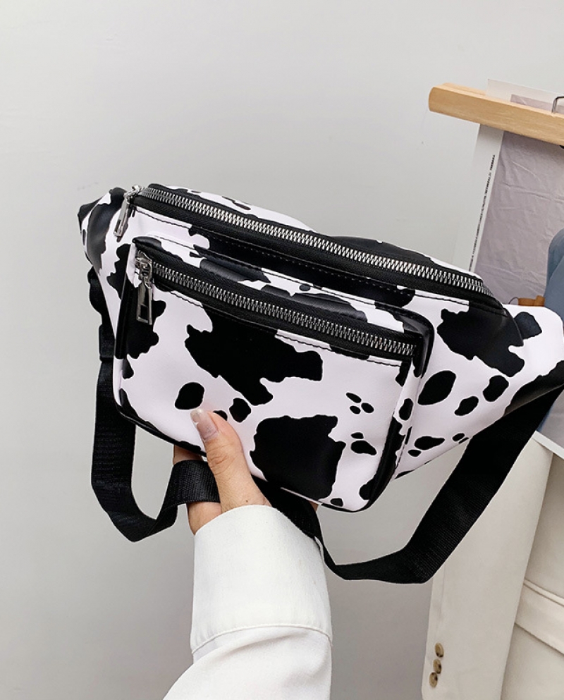 Cow print shop fanny pack