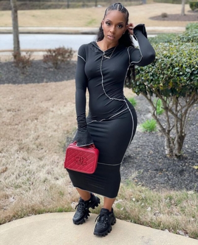 Long Sleeve Dress Party Maxi Dresses 