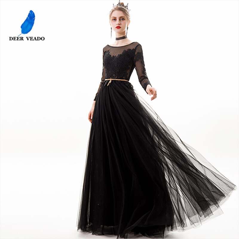 Black Formal Dress Gown Woman 