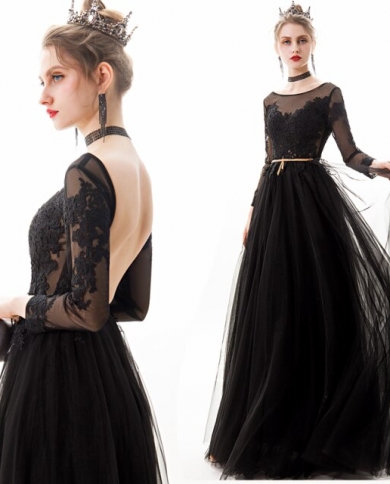 Black Formal Dress Gown Woman 
