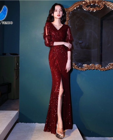 Deerveado Elegant Mermaid Long Evening 