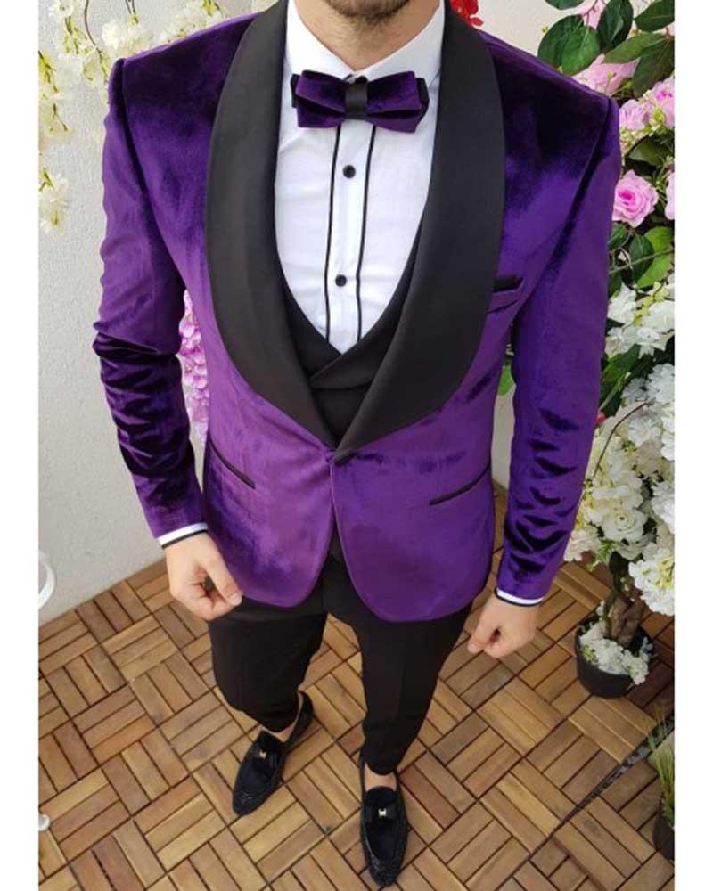 Purple on sale smoking jacket