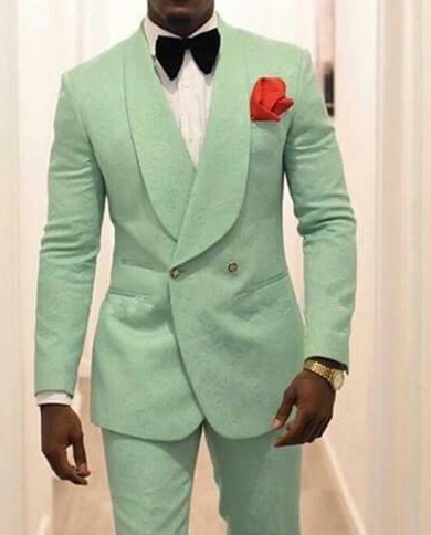Costume Homme Mint Green Mens Suits 