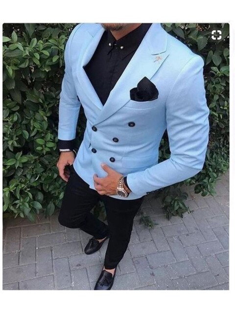 Light blue deals suit men