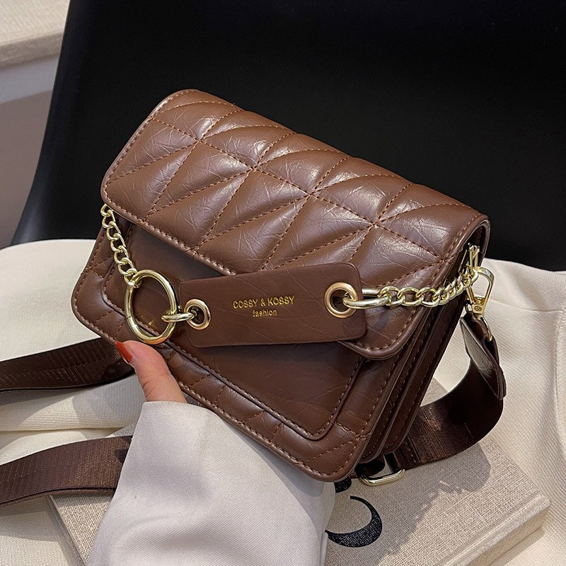 Quilted Flap Crossbody Bags For Women 2023 Spring Leather Trendy