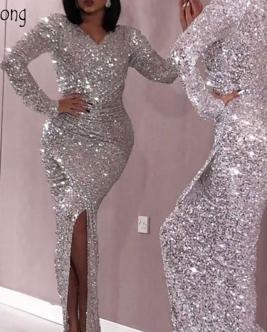 Mermaid Prom Dresses V Neck Long 