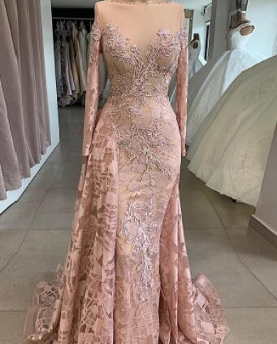 Luxury Lace Mermaid Prom Dresses Long 