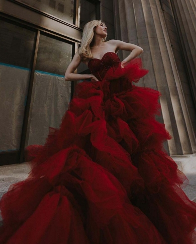 fluffy ruffle dress