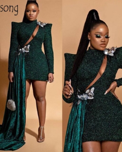 Emerald Green Mini Prom Dresses For 