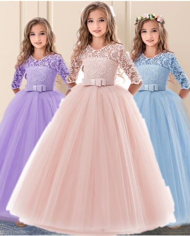 Vintage Flower Girl Princess Dress For 