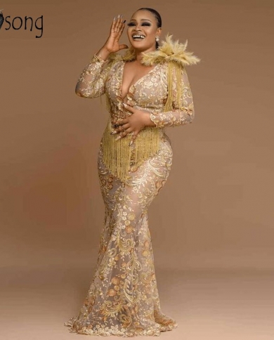 Aso Ebi Style Evening Dress 2022 Luxury 