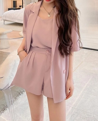 Spring Jacket Female Elegant Blazer Set 