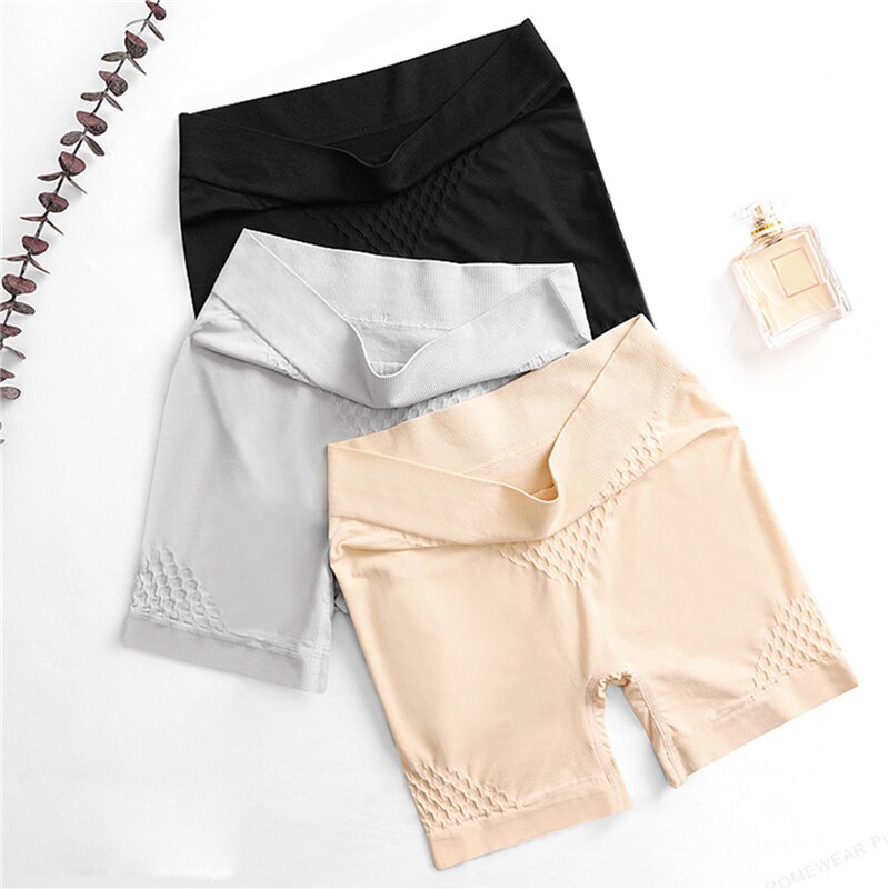 High Waist Seamless Shorts Women Hip Push Up Shorts Safety Short Pa