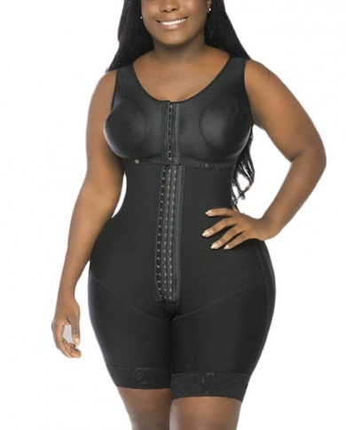 Full Body Shaper High Compression Garment Skims Shapewear With Hook And Eye  Closure Corset Adjustable Bra Waist Trainer size S Color Black FN20202A