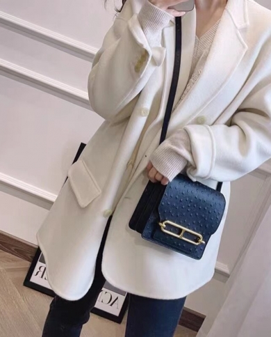2023 New Designer Ostrich Leather Women Handbag Fashion Genuine