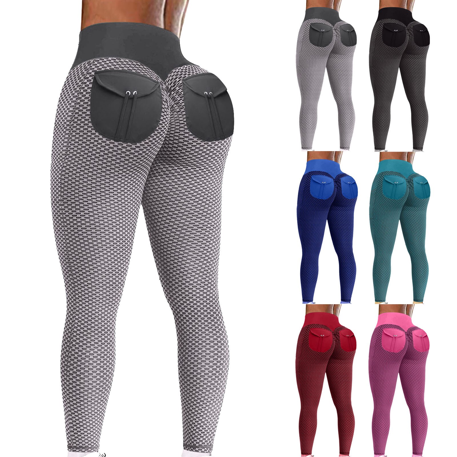 Yoga pants with hot sale back pockets