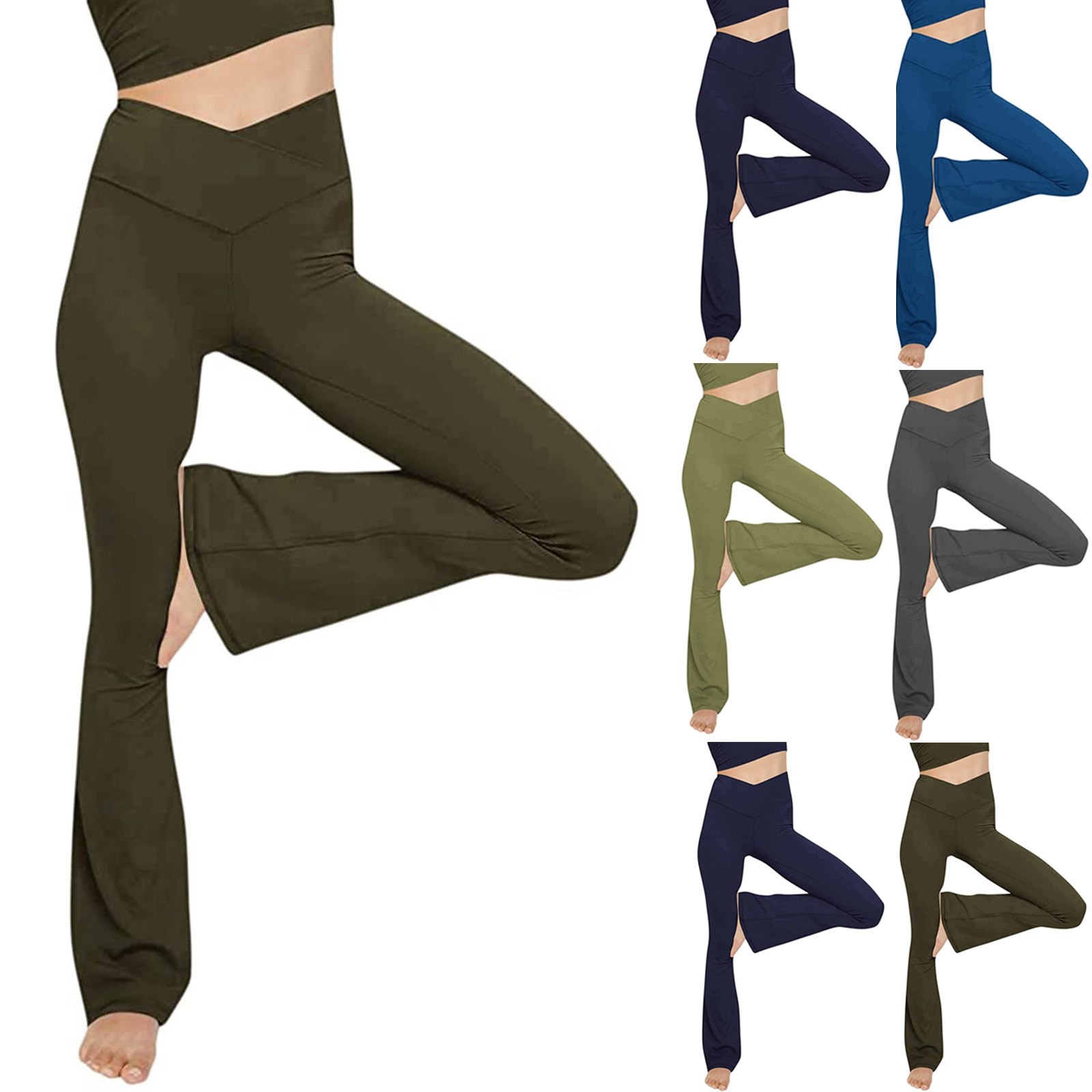 Yoga Pants High Waist Push Up Leggings Sport Women Fitness Workout Clothing  Sport Wear Gym Leggins Plus Size Dance Yoga Größe S Farbe army green