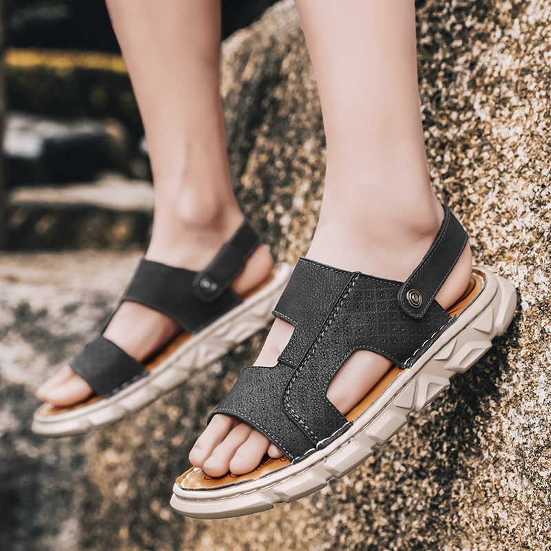 2022 Mens Summer Leather Sandals 