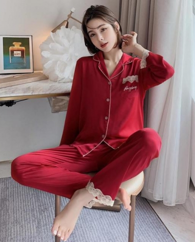 Casual Long Sleeve Pajamas Set 2pcs 