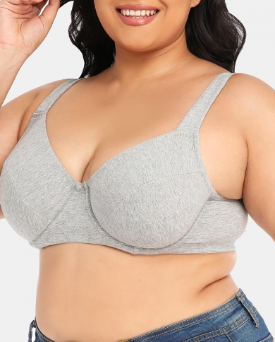 Plus Size Bras For Womens Underwear Lagre Cup Lingerie Comfortable Female  Underwire Bh Tops C D Dd E F Ff G H Ibras Color Grey Cup Size ff
